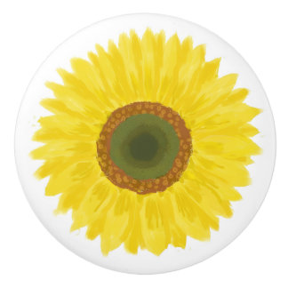 Sun flower keramische knop
