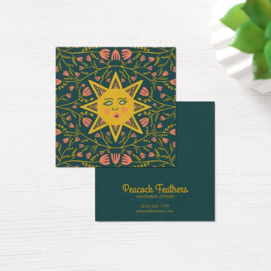 Sun & Flower Ketting Jewelry Display Kaart (Bureau)