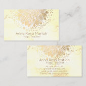 *~* Sun Flower Mandala Glitter Spiritueel Yoga Visitekaartje (Voorkant / Achterkant)