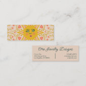 Sun Flowering Vines Elegant Boho Floral Unique Mini Visitekaartje (Voorkant / Achterkant)