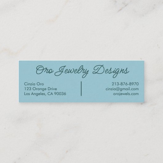 Sun Flowering Vines Elegant Boho Floral Unique Mini Visitekaartje (Achterkant)