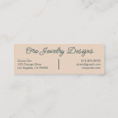 Sun Flowering Vines Elegant Boho Floral Unique Mini Visitekaartje (Achterkant)