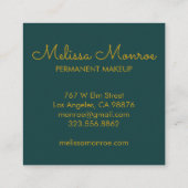 Sun & Flowering Vines Elegant Boho Vierkante Visitekaartje (Achterkant)