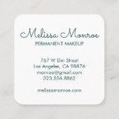 Sun & Flowering Vines Elegant Boho Vierkante Visitekaartje (Achterkant)