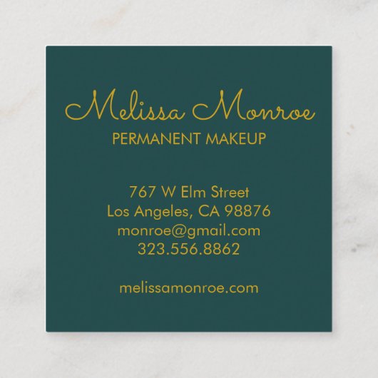 Sun & Flowering Vines Elegant Boho Vierkante Visitekaartje (Achterkant)