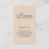 Sun & Flowering Vines Elegant geïllustreerd Sandy Visitekaartje (Achterkant)