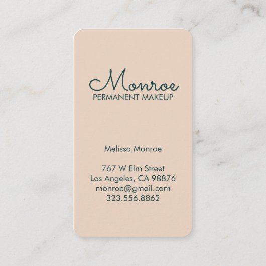 Sun & Flowering Vines Elegant geïllustreerd Sandy Visitekaartje (Achterkant)