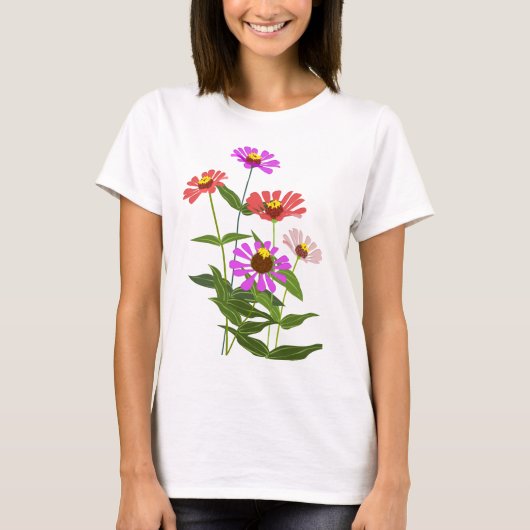 Sun Flowers & Brid Classic T-shirts voor dames (Voorkant)
