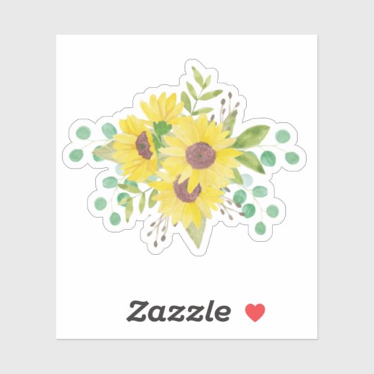 Sun Flowers, Floral, Garden, Natuur, Planten Sticker (Vel)