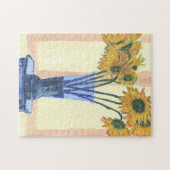 Sun Flowers in Blue Vase, Legpuzzel (Horizontaal)