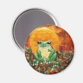 Sun Frog Tree-Frog Art Magnet (Voorkant / Achterkant)