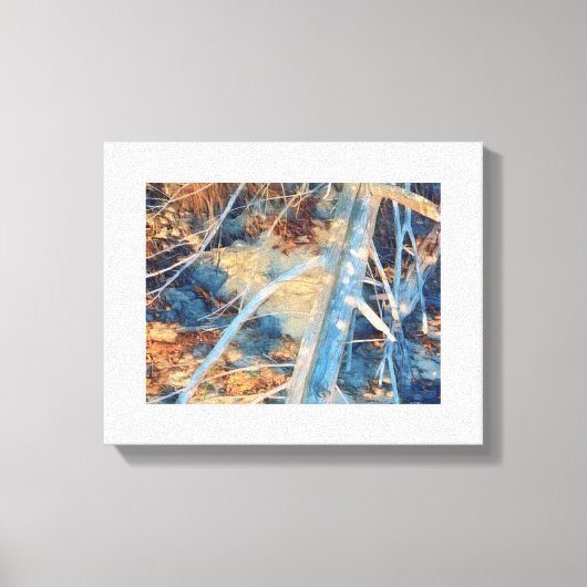 Sun-gebleekte Rustic Coastline Brush Fotoprint Canvas Afdruk (Voorkant)