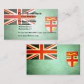 Sun gekust Fiji Flag Visitekaartje (Voorkant / Achterkant)