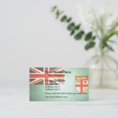 Sun gekust Fiji Flag Visitekaartje (Staand voorkant)