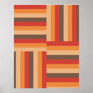 Sun gekust Stripe Pattern Poster