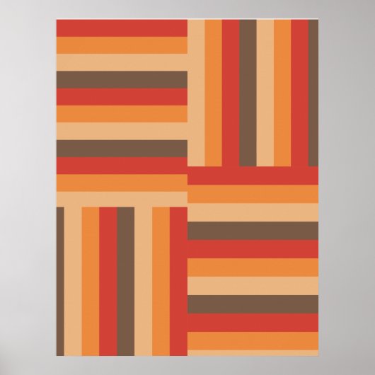 Sun gekust Stripe Pattern-Poster Poster (Voorkant)