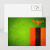 Sun gekust Zambia Flag Briefkaart (Voorkant / Achterkant)