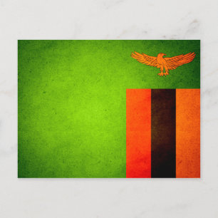 Sun gekust Zambia Flag Briefkaart