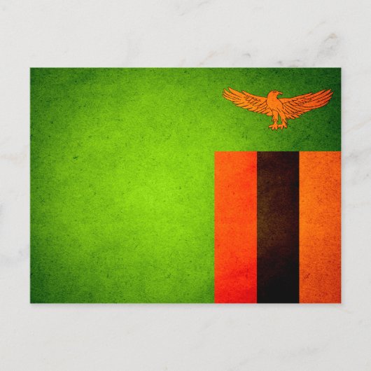 Sun gekust Zambia Flag Briefkaart (Voorkant)