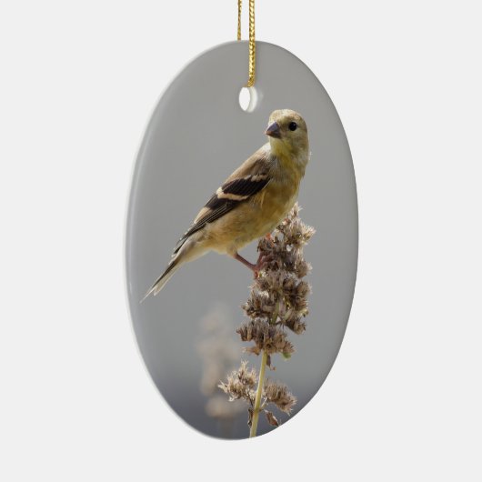 Sun Gilded Goldfinch Keramisch Ornament (Rechts)