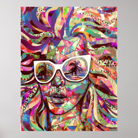 "Sun Glasses in a Summer Sun"-poster Poster (Voorkant)