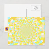 Sun Glint Water BeDazzle Art Briefkaart Blue/Gold (Voorkant / Achterkant)