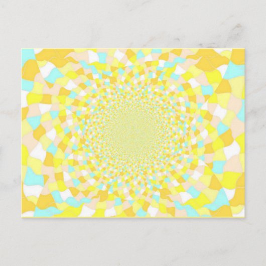 Sun Glint Water BeDazzle Art Briefkaart Blue/Gold (Voorkant)