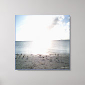 Sun Glory aan het strand Canvas Afdruk (Voorkant)