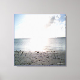 Sun Glory aan het strand Canvas Afdruk