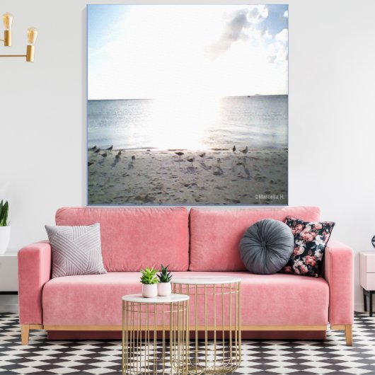 Sun Glory aan het strand Canvas Afdruk (Insitu (Woonkamer))