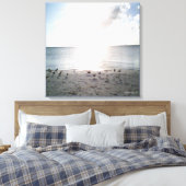 Sun Glory aan het strand Canvas Afdruk (Insitu (Slaapkamer))