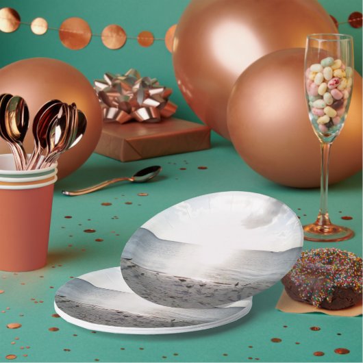 Sun Glory aan het strand Papieren Bordje (Multi)