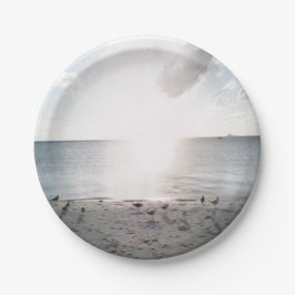 Sun Glory aan het strand Papieren Bordje