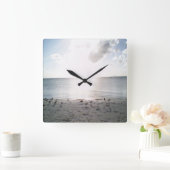 Sun Glory bij de strand Square Wall klok (Huis)
