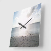 Sun Glory bij de strand Square Wall klok (Hoek)