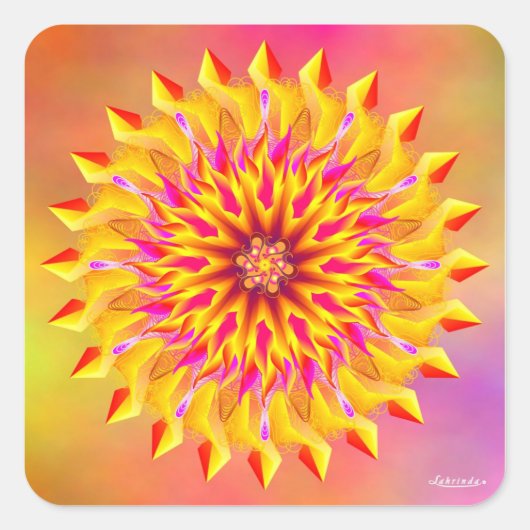 Sun Glory Vierkante Sticker (Voorkant)