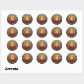Sun God Ronde Sticker (Vel)