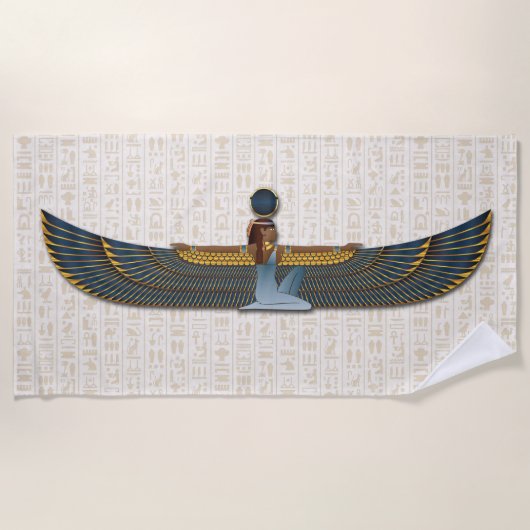 Sun Goddess Beach Towel Goddess Isis Strandlaken (Voorkant)
