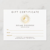 Sun Goddess Girl Logo Spray Tanning Gift Kaart (Voorkant)