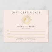 Sun Goddess Girl Logo Spray Tanning Pink Gift Kaar (Voorkant)