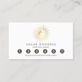 Sun Goddess Meisje Logo Spray Tanning Loyaliteit Klantenkaartje