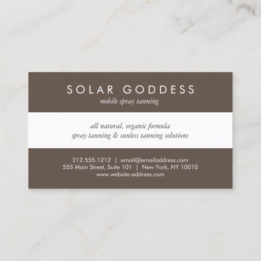 Sun Goddess Meisje Logo Spray Tanning Loyaliteit Klantenkaartje (Achterkant)