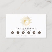 Sun Goddess Meisje Logo Spray Tanning Loyaliteit Klantenkaartje (Voorkant)