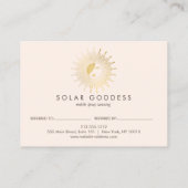 Sun Goddess Meisje Logo Spray Tanning Roze Verwijz Aanbevelingskaartje (Achterkant)