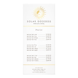 Sun Goddess Meisje Logo Spray Tanning Salon Reclamekaart
