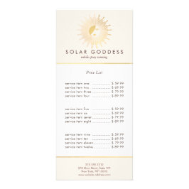 Sun Goddess Meisje Logo Spray Tanning Salon Roze Reclamekaart