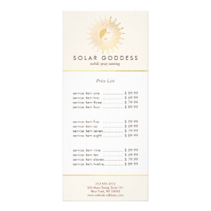 Sun Goddess Meisje Logo Spray Tanning Salon Roze Reclamekaart