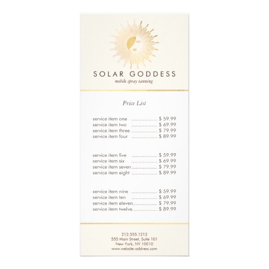Sun Goddess Meisje Logo Spray Tanning Salon Roze Reclamekaart (Voorkant)