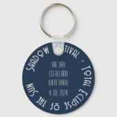 Sun Goddess Total Solar Eclipse Tekst toevoegen Ev Sleutelhanger (Achterkant)