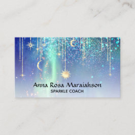 *~* Sun Gold Stars Sparkle Moon Celestial Rainbow Visitekaartje